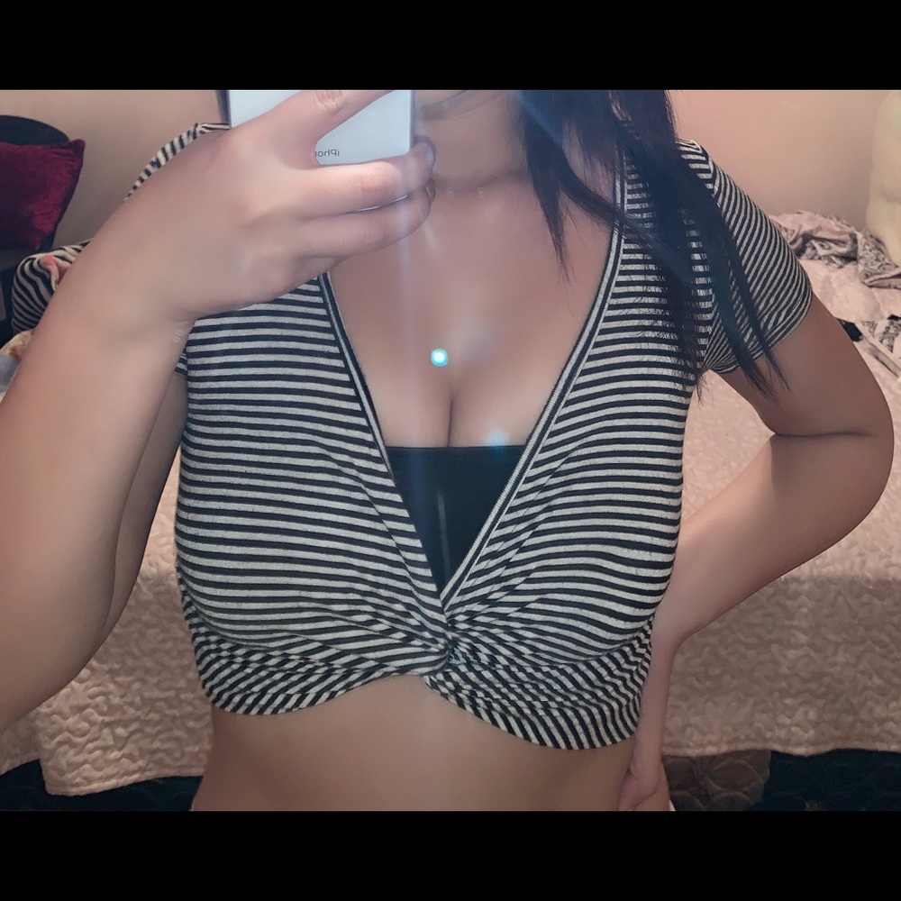 Striped crop top